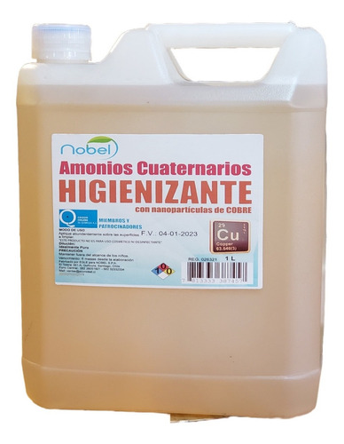 Amonio Cuaternario / Con Nano Partículas De Cobre / 5 Litros