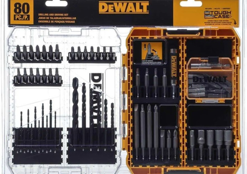 Kit Puntas Y Brocas Para Destornillar 80 Pzs Dewalt Dwamf128