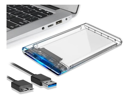 Case Para Hd Usb 3.0 6gbps Transparente Sata Fy-448 Ssd