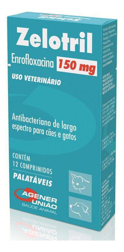 Zelotril 150mg Tratamento De Infecções Cães E Gatos - Agener