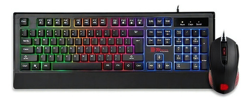 Kit Combo Teclado Y Mouse Gamer Thermaltake Challenger Color del mouse Negro Color del teclado Negro