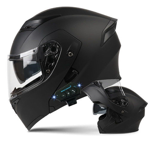 Bluetooth Motorcycle Helmet Dot Approved Anti-fog Double