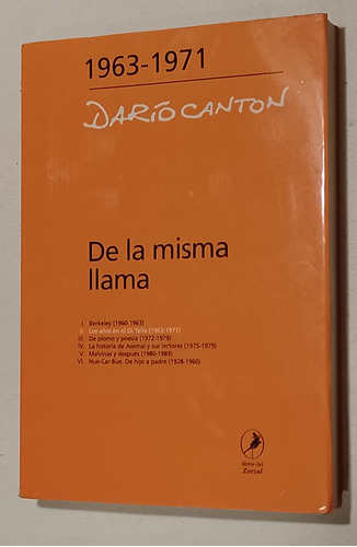 De La Misma Llama Ii Dario Canton 1963-1971 Nuevo C/detalles