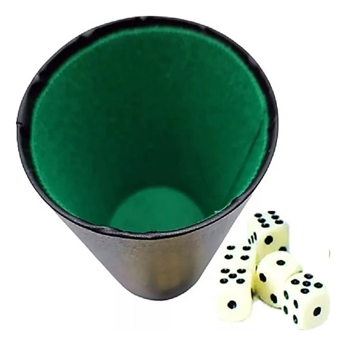 Juego De Mesa Clasico Generala Vaso Cubilete Y 5 Dados Tun