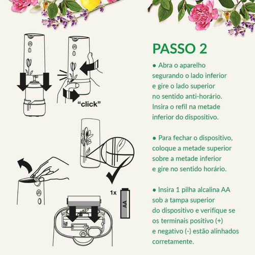 Kit C/ 2 Refil Freshmatic Bom Ar Airwick Lavanda Ou Citrus Cor Aroma Campos De Lavanda
