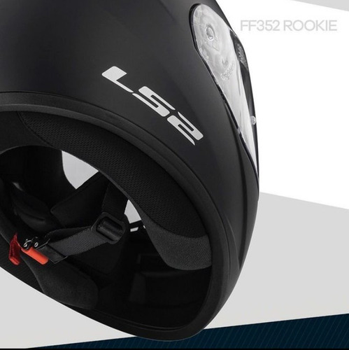 Imagen 3 de 8 de Casco Negro Mate, Ls2 Ff352 Rookie Solid - Mundomotos.uy