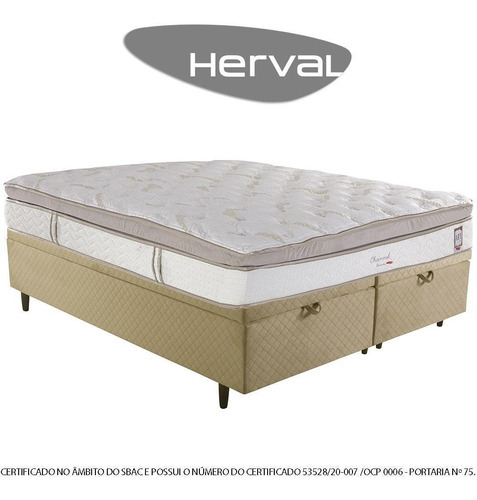 Cama Baú Queen Herval Channel Bambu, 79x158x198 Cm, M Ensac Cor Branco