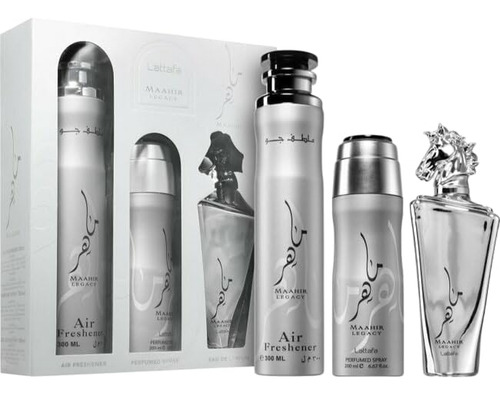 Conjunto De Presentes Perfume Lattafa Maahir Legacy Para Homens 100ml/200ml/3