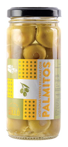 Aceitunas Verdes Rellenas Con Palmito Famiglia Gullo 200 Gr.