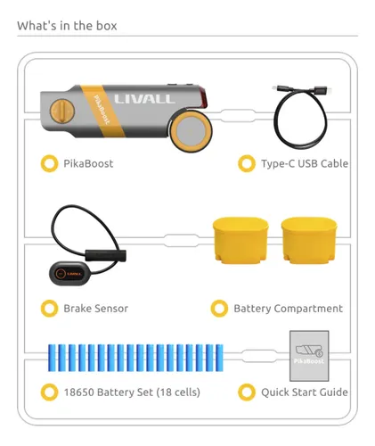 Livall Pikaboost 1 - Kit Assitência Elétrica Para Bicicletas