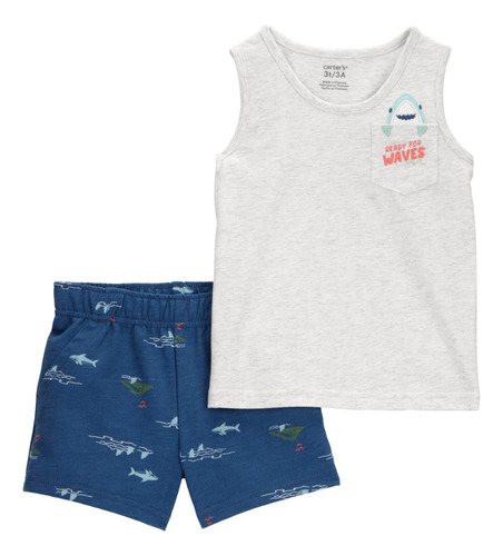 Conjunto De 2 Piezas Con Short De Bebé 1t099810 Carters®