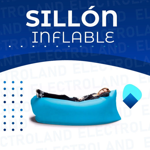 Imagen 2 de 10 de Sillón Puff Colchon Inflable Playa Pileta Camping + Bolso
