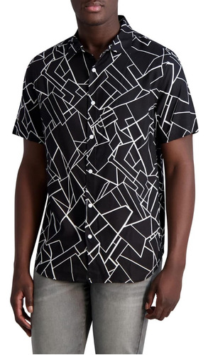 Camisa Karl Lagerfeld Negro Estilo Miami Elegante Lm2w3233