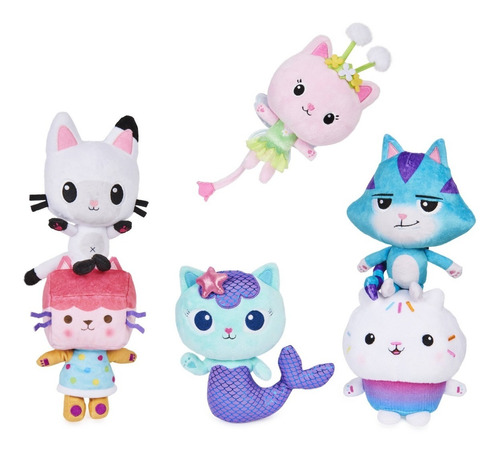 Imagen 5 de 7 de Gabby's Dollhouse Peluche 22 Cm Personajes Gatos Serie Ed