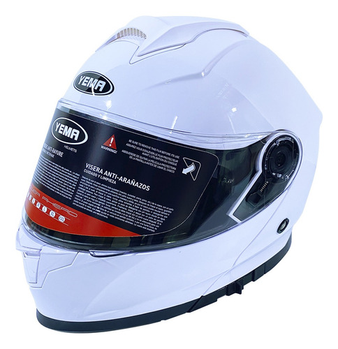 Yema Casco Abatible Para Moto Color Blanco - Talla L