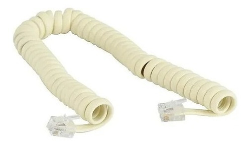 Cable Telefonico Espiral Plug/plug 2m Marfil