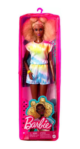 Boneca Barbie Fashionista 180 Negra Afro Loiro Hbv14 Mattel