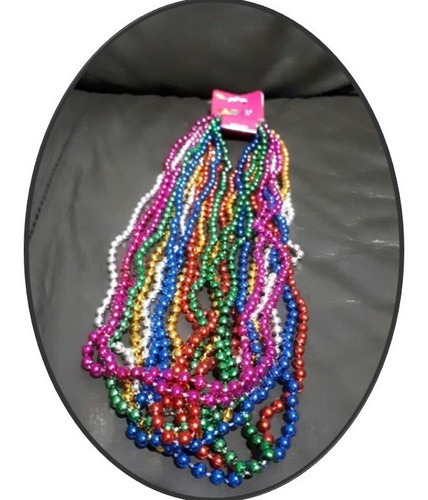 12 Collares Mardi Gras Bolitas Carnaval Colores Batucada