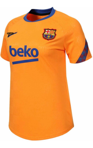 Jersey Femenil Fc Barcelona Color Naranja Talla S De Mujer