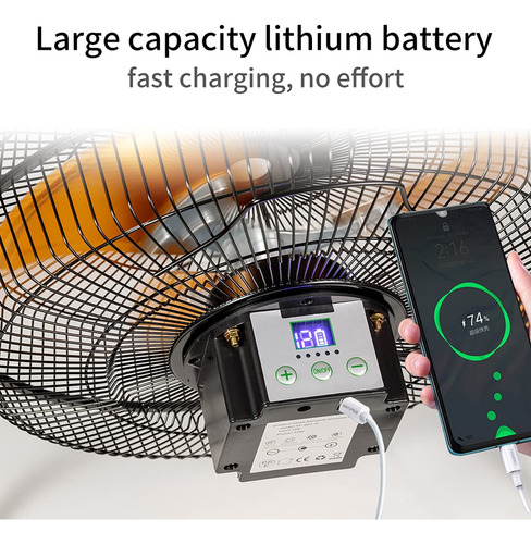 Ventilador Portátil Recargable Con Batería De 14400 Mah Uso