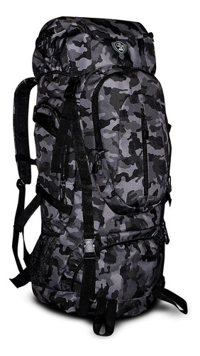 Mochila Camping 70 Lts Camuflada Reforçada Trilha Trekking