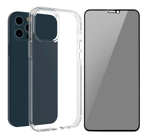 Combo Funda & Mica Privacidad Para iPhone 11 / Pro/ Pro Max.