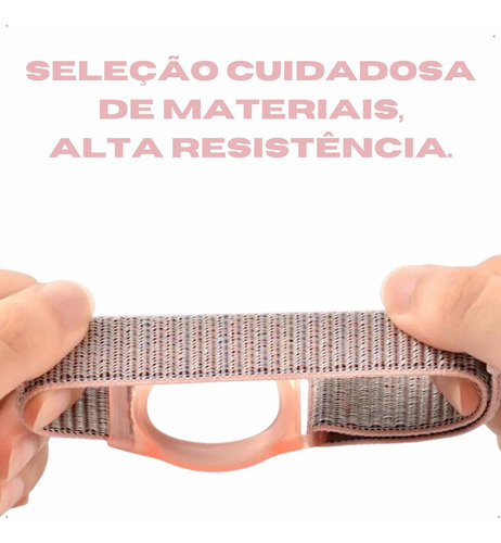 Pulseira Nylon Para Rastreador Airtag Criança Idoso Adulto Cor Vermelho Largura Da Pulseira 22 Cm