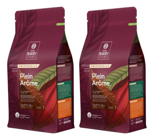 Pack 2 Cacao Belga Puro Callebaut Alcalino 2 Kilos Callebaut