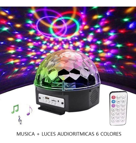 Bola Audioritmica 6 Colores Usb Sd Luces Led Dj