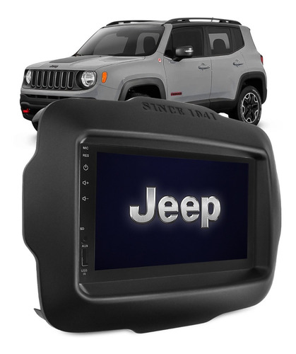Central Multimidia Bluetooth Renegade 15 A 19 Moldura 7 Pol