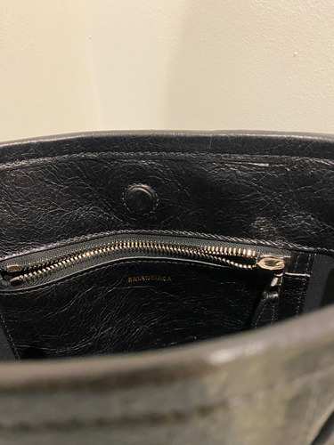 Cartera Balenciaga Original Con Dustbag Y Etiquetas Negro Liso Níquel Negro (Usado)