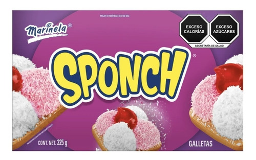 3 Marinela Sponch Galletas Malvavisco Coco Fresa