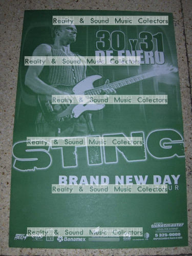 Sting Poster Auditorio Brand New Day Tour De Coleccion