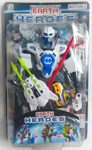 Robot Armable Earth Heroes White Dobleblaster Cuotas sin inter s