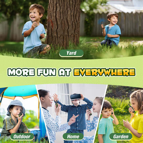 Walkie Talkies Niños Recargables Paquete 2 Al Aire Libre Color