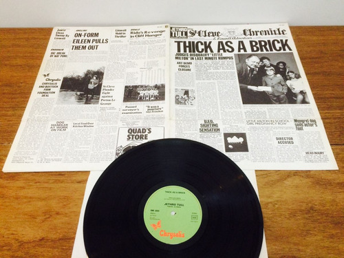 Lp Jethro Tull - Thick As A Brick Import Capa Jornal 72 Raro (Usado)