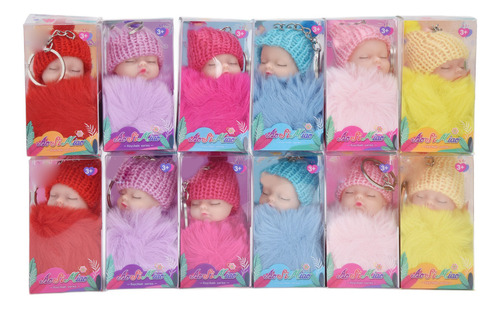 Llavero Con Forma De Muñeco Para Bebé Dormido, 12 Unidades,