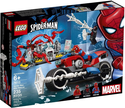 Lego Marvel Spider Man Bike Rescue 76113 235 Pcs