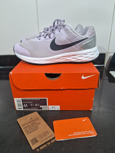 Zapatillas Nike Revolution 6 Lila Niña Talle 35.5 Arg (Usado)
