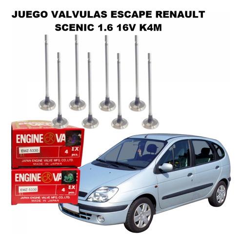 Juego Valvulas Escape Renault  Scenic 1.6 16v K4m
