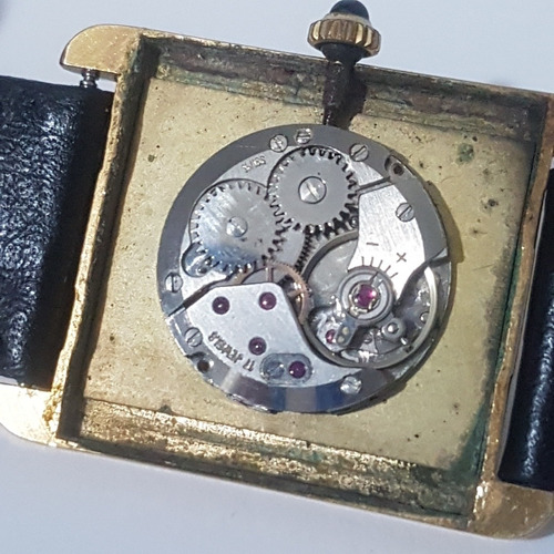 Relógio Cartier Acorda Todo Original Em Plaquer De Ouro Lind