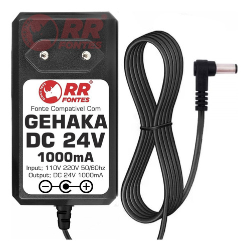 Fonte Carregador Dc 24v 0.45a Para Balança Gehaka Bk300