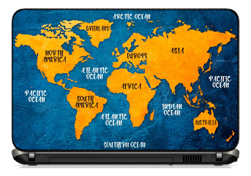 Skin Notebook Mapa [ 144 ] Globo Mundo Cartografia Bussola