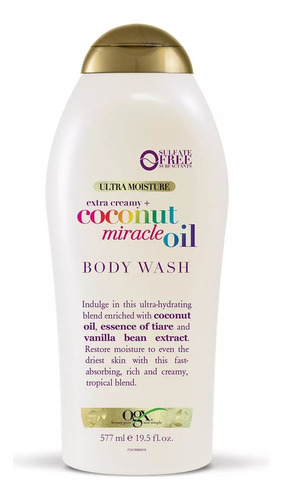 Body Wash Ultra Humectante De Aceite De Coco Ogx 577 Ml