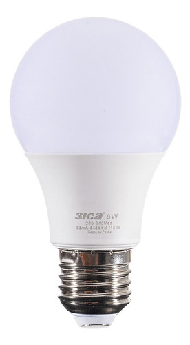 Imagen 4 de 6 de 10 Lámparas Led Sica 9w - Clásica - Luz Fría - Bajo Consumo