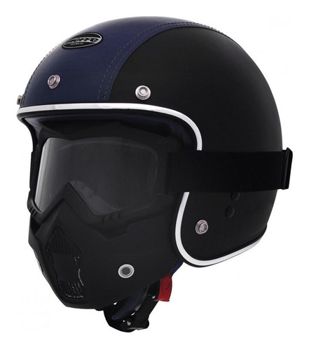 Capacete Bieffe B-45 Semi Revestido Preto Fosco/laguna