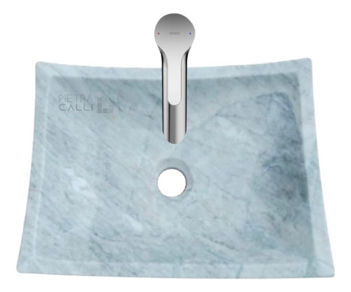 Lavabo Ovalin Cuadrado Mármol Blanco Bego Medidas 40 X 40