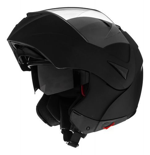 Casco Modular Para Motocicleta En Negro Mate Talla M Con 10