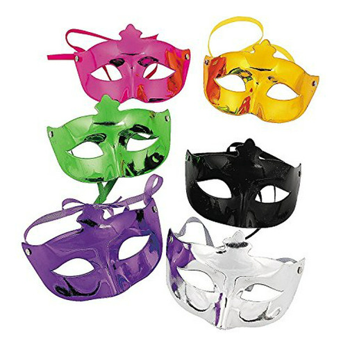 Máscaras Del Carnaval Metálico Plastc 1pc Pbh - Accesorios R