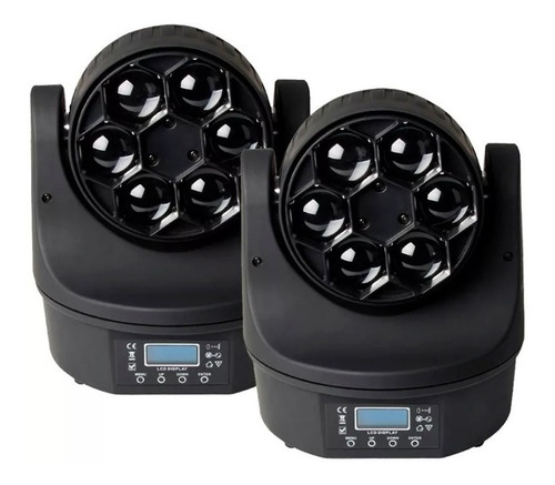 Kit 2 Moving Bee Eye 6 Leds Osram De 15w Rgbw Somos Loja